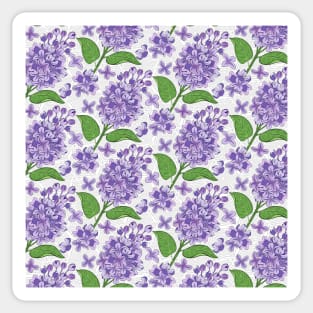 Purple Lilac Flowers Pattern Sticker